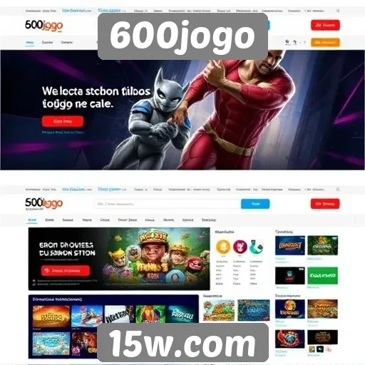Evolução do design e interface do site 600jogo