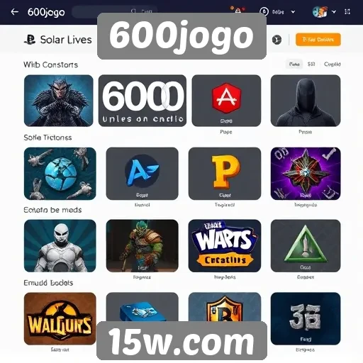 Exploração da interface do usuário no 600jogo